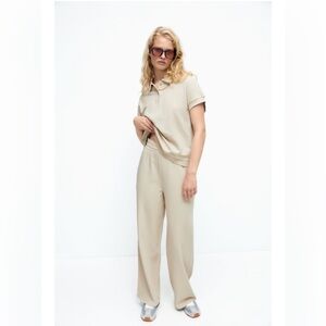 Zara women plush boxy polo shirt. Small